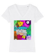 Ideas Tricou mânecă scurtă guler V Damă Evoker