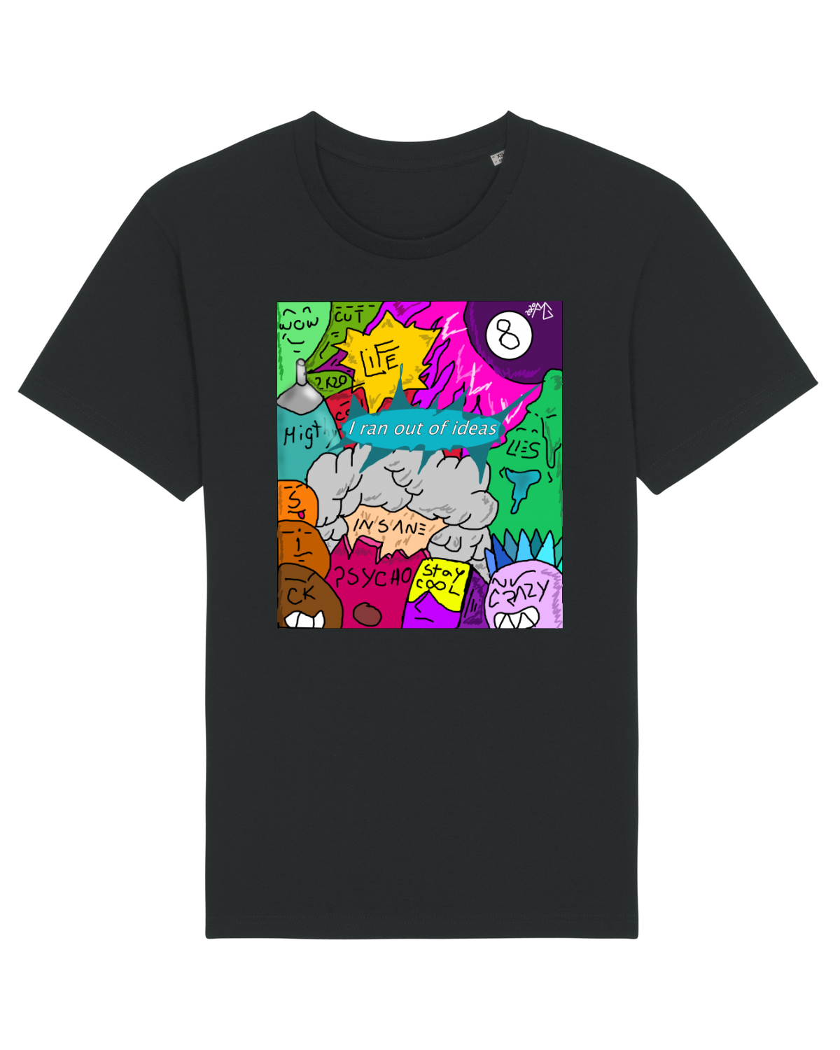 Tricou mânecă scurtă Unisex Rocker Black