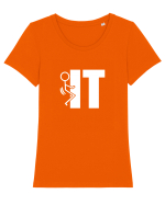 Fuck It. Tricou mânecă scurtă guler larg fitted Damă Expresser