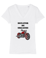 Donator de Orgasme Chopper Tricou mânecă scurtă guler V Damă Evoker
