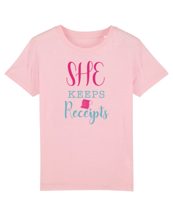 She keeps Receipts Cotton Pink
