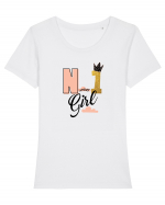 Number one Girl Tricou mânecă scurtă guler larg fitted Damă Expresser