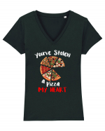 You've stolen a pizza my heart. Tricou mânecă scurtă guler V Damă Evoker