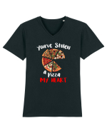 You've stolen a pizza my heart. Tricou mânecă scurtă guler V Bărbat Presenter