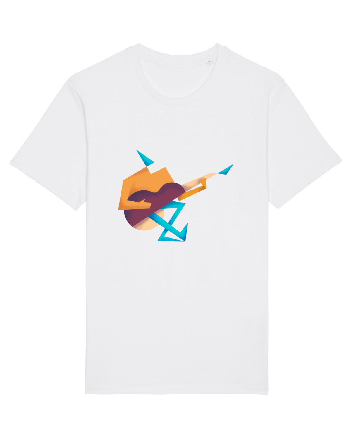Tricou mânecă scurtă Unisex Rocker White