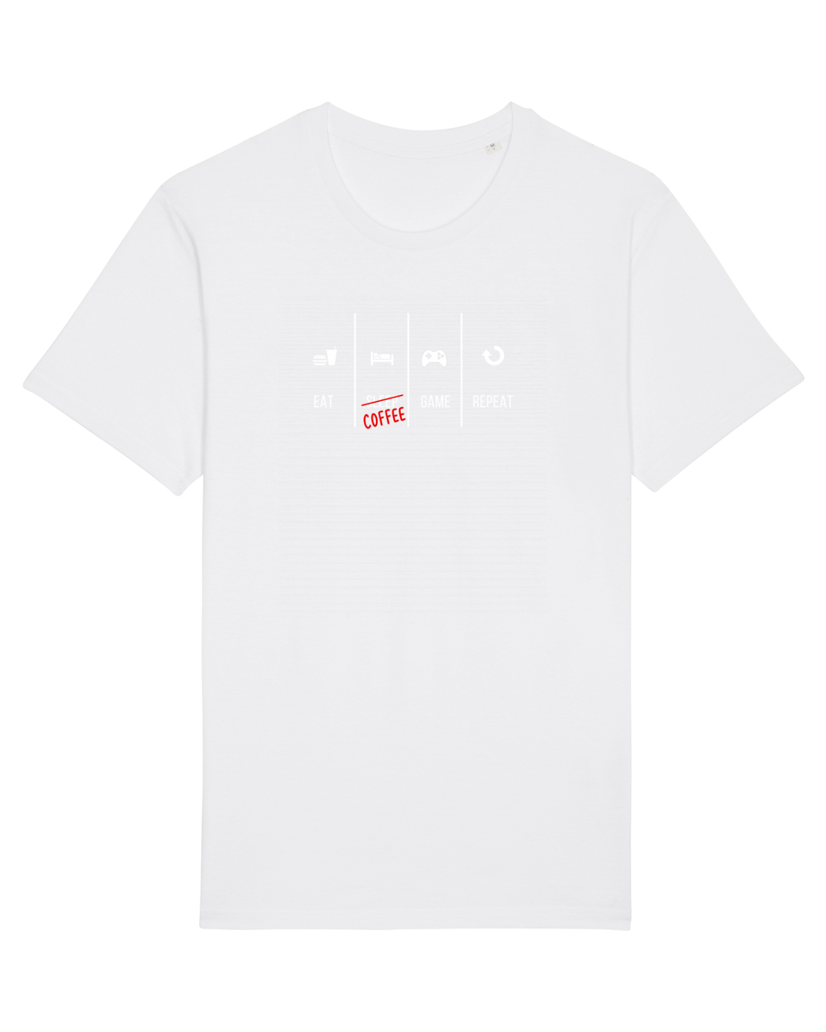 Tricou mânecă scurtă Unisex Rocker White