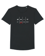 CODE Tricou mânecă scurtă guler larg Bărbat Skater