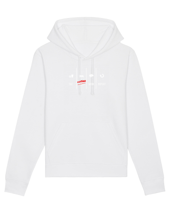 Eat Sleep Work Repeat White