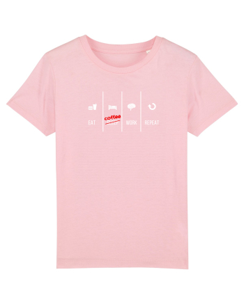 Eat Sleep Work Repeat Cotton Pink