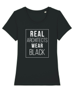 Wear Black Tricou mânecă scurtă guler larg fitted Damă Expresser