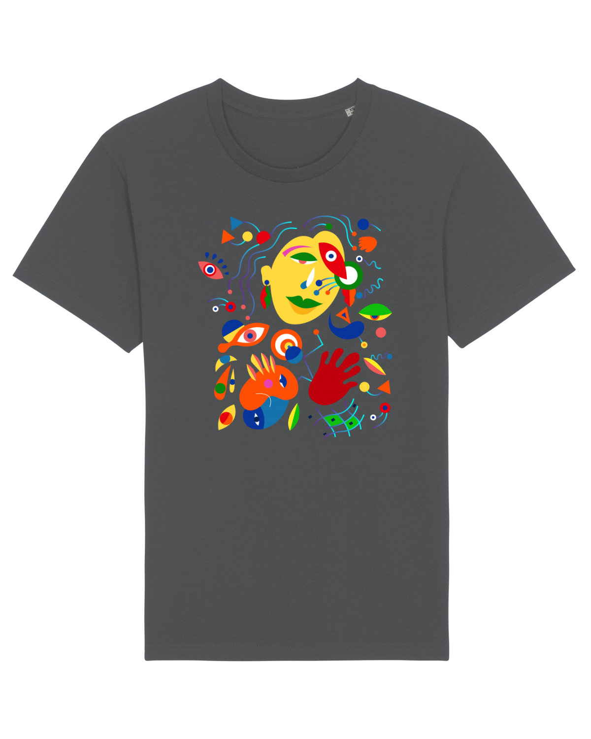 Tricou mânecă scurtă Unisex Rocker Anthracite