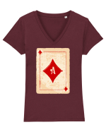 As de Romb Tricou mânecă scurtă guler V Damă Evoker