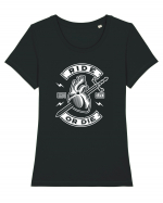 RIDE or DIE Tricou mânecă scurtă guler larg fitted Damă Expresser