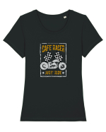 Cafe Racer Tricou mânecă scurtă guler larg fitted Damă Expresser