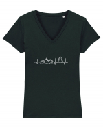 Mountains Tricou mânecă scurtă guler V Damă Evoker