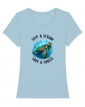 Save a turtle Sky Blue