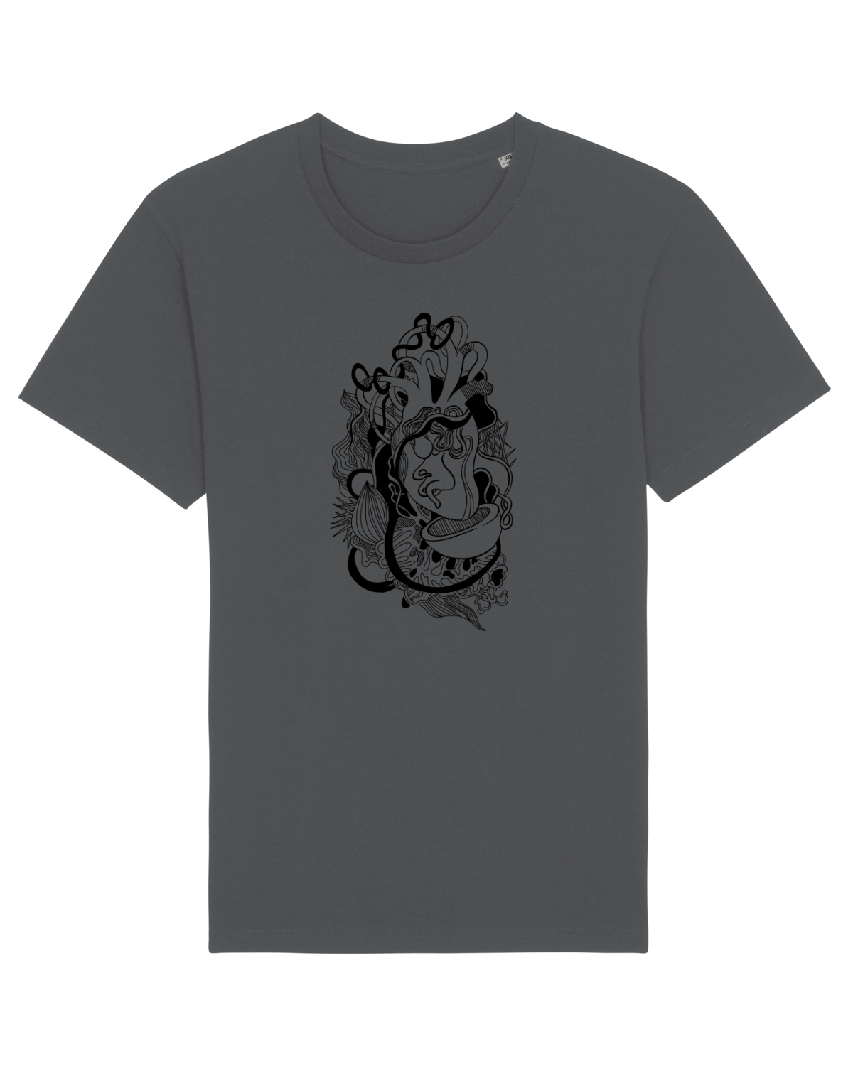 Tricou mânecă scurtă Unisex Rocker Anthracite