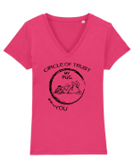 Pug trust Tricou mânecă scurtă guler V Damă Evoker