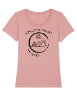 Pug trust Tricou mânecă scurtă guler larg fitted Damă Expresser
