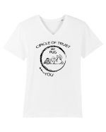 Pug trust Tricou mânecă scurtă guler V Bărbat Presenter