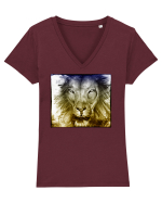 Leu Tricou mânecă scurtă guler V Damă Evoker