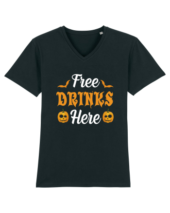 Free Drinks Here Black