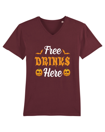 Free Drinks Here Burgundy