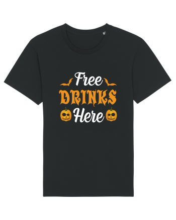 Free Drinks Here Black