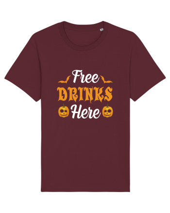Free Drinks Here Burgundy