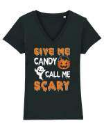 Give Me Candy Call Me Scary Tricou mânecă scurtă guler V Damă Evoker