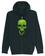 Green Skull Hanorac cu fermoar Unisex Connector