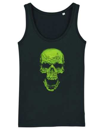 Green Skull Black