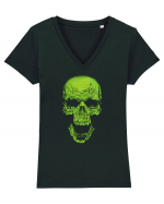 Green Skull Tricou mânecă scurtă guler V Damă Evoker