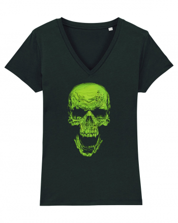 Green Skull Black