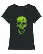 Green Skull Tricou mânecă scurtă guler larg fitted Damă Expresser