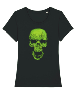 Green Skull Tricou mânecă scurtă guler larg fitted Damă Expresser