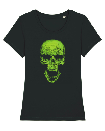 Green Skull Black