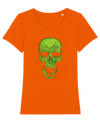 Green Skull Bright Orange