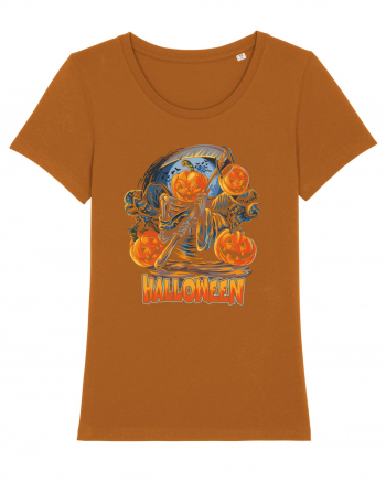 Halloween Crow Pumpkin Roasted Orange