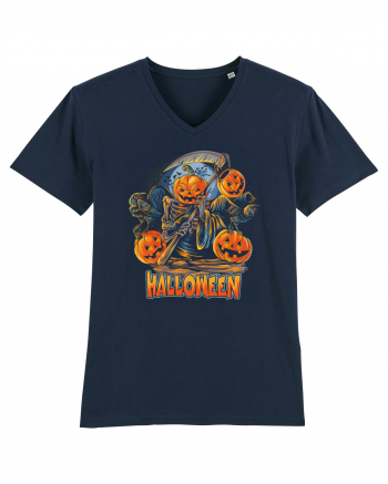 Halloween Crow Pumpkin French Navy