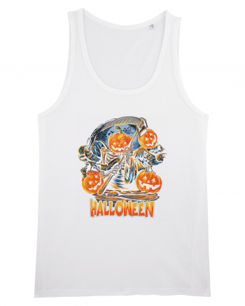 Halloween Crow Pumpkin White