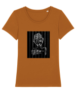 În interior Tricou mânecă scurtă guler larg fitted Damă Expresser