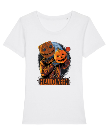 Halloween Pumpkin Head White