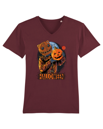 Halloween Pumpkin Head Burgundy