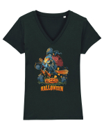 Halloween Witch Tricou mânecă scurtă guler V Damă Evoker