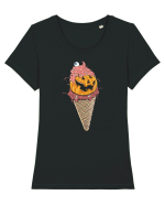 Monster Pumpkin Icecream Tricou mânecă scurtă guler larg fitted Damă Expresser