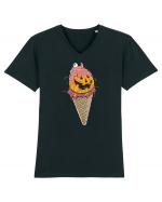 Monster Pumpkin Icecream Tricou mânecă scurtă guler V Bărbat Presenter