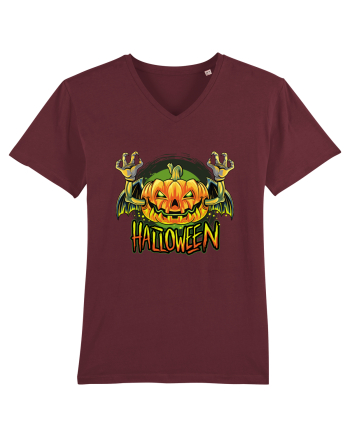 Pumpkin Halloween Bat Burgundy
