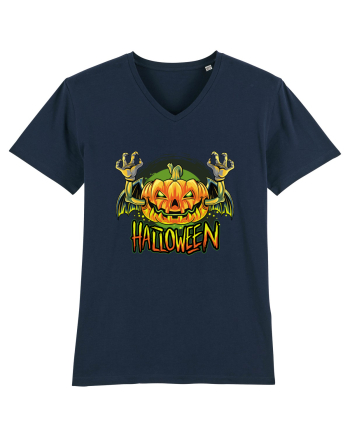 Pumpkin Halloween Bat French Navy