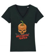 Pumpkin Halloween Tricou mânecă scurtă guler V Damă Evoker